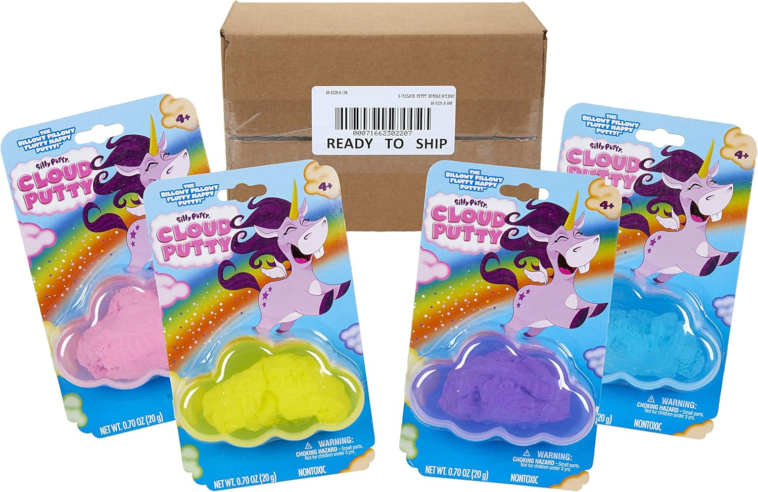 Crayola Silly Putty Cloud Putty, Super Soft Putty Toys, Assorted Colors, Gift for Kids, 4 Count: Toys & Games