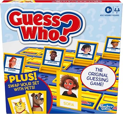Hasbro Gaming Guess Who Board Game with People and Pets 2 Players Ages 6+