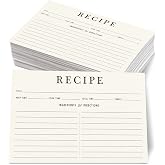 Neatz Classic Recipe Cards, 4x6 Inches, 50 Count, Double Sided. Thick Card Stock. Perfect for Recipe Box &amp; Binder