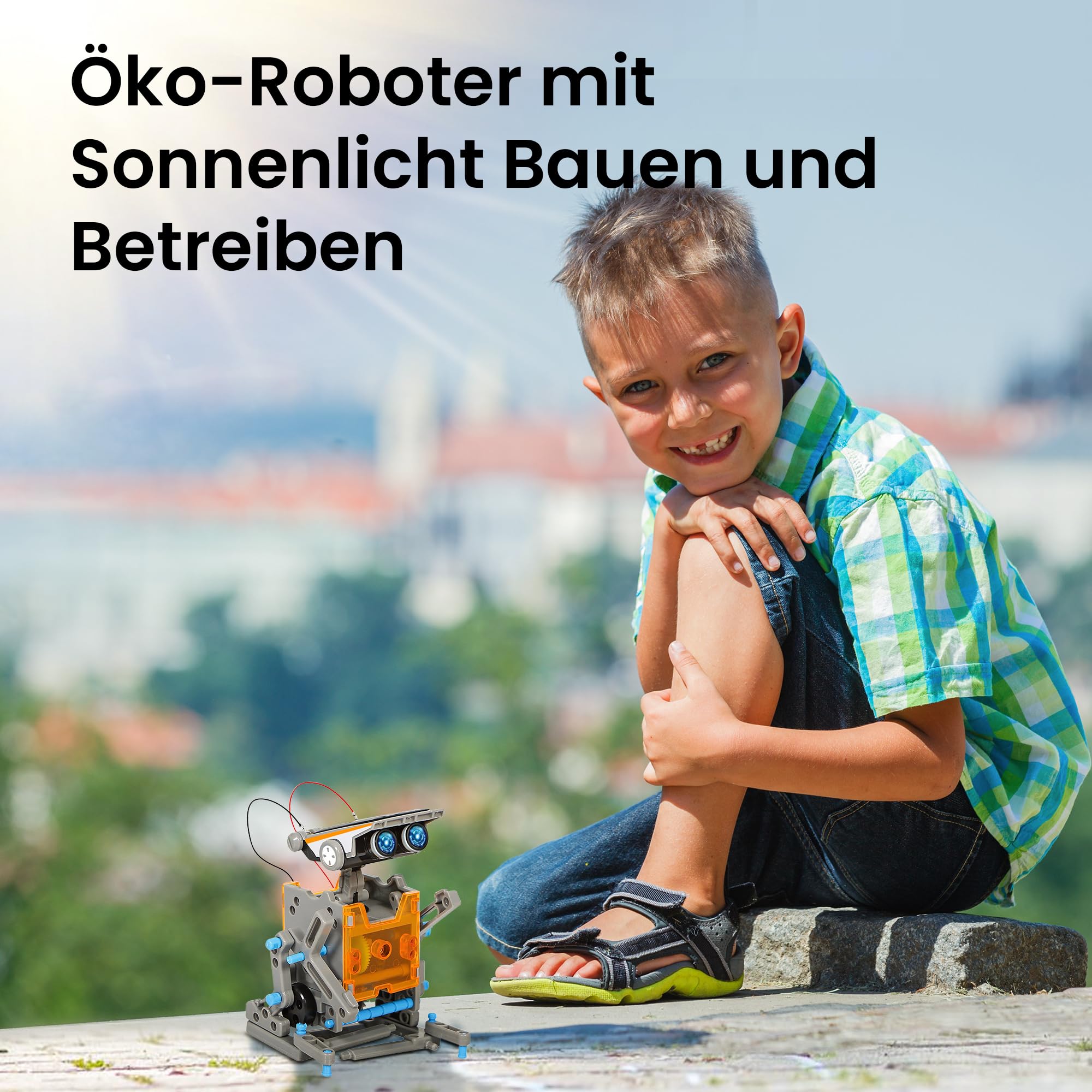 Sillbird Solar Roboter Kinder Spielzeug, 12-in-1 STEM Konstruktion Bauset, 190 Stücke Lernspielzeug Geschenk für Jungen Mädchen ab 8 9 10+ Jahren, Angetrieben durch Solarenergie 3
