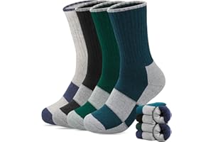 Wool Socks Mens, 4 Pairs Winter Merino Thermal Hiking Socks Super Warm Soft Boot Crew Socks