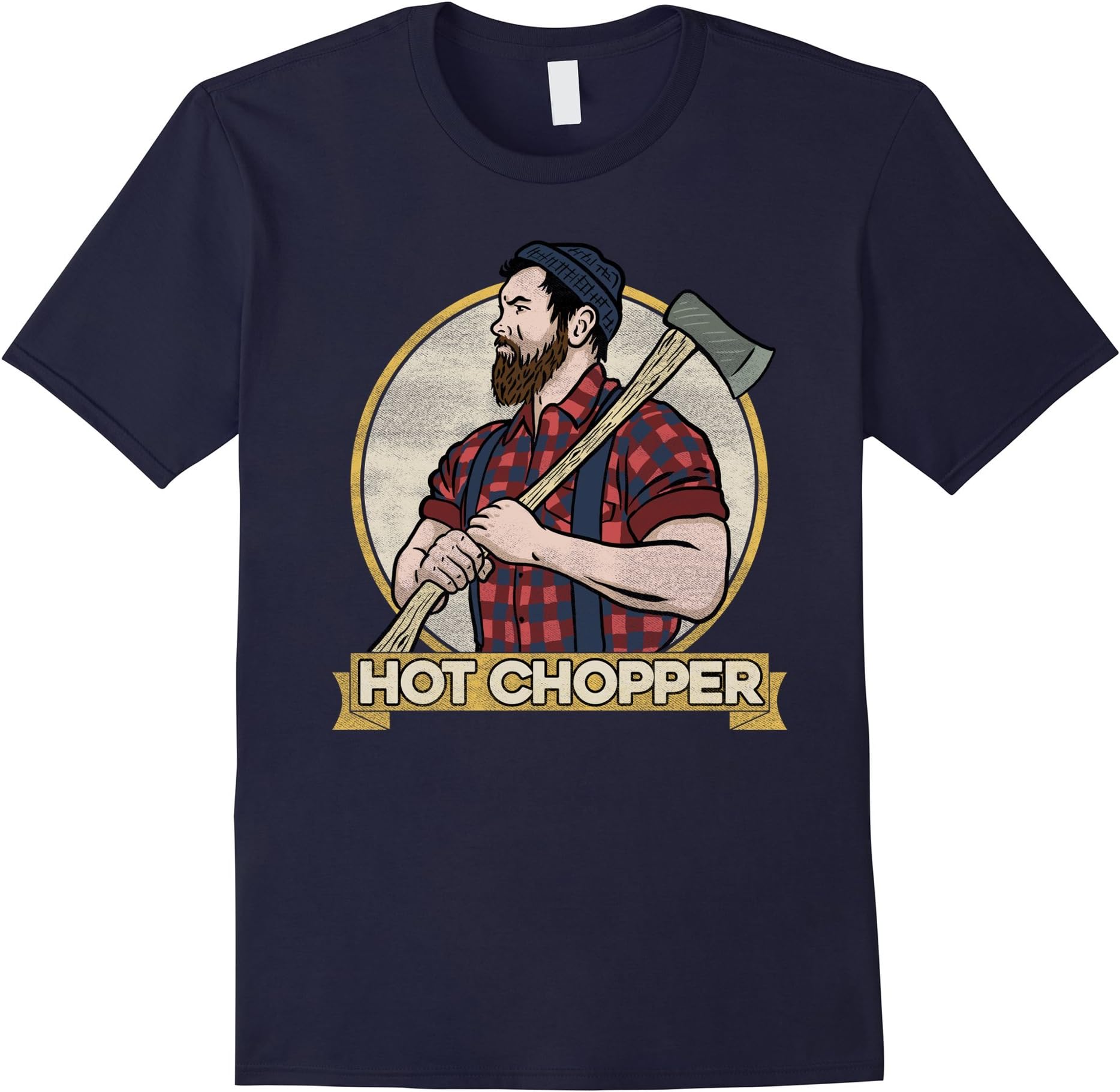 Men's Funny Lumberjack T Shirt - Hot Chopper Wood Logger Woodsman Medium Navy