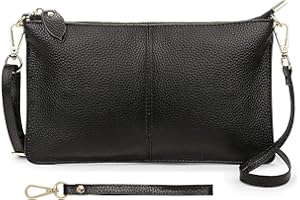 Uromee Wristlet Wallet Clutch Purses for Women Genuine Leather Crossbody Bag Handbag with Detachable Shoulder Chain