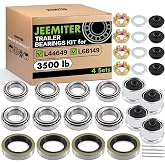 Jeemiter L44649 L68149 Trailer Bearing Kit 4 Sets 3500LB #84 Spindle Dexter | Complete 4-set kit with 1.98" Dust Covers. Includes bk2-100 bearings, 171255TB/10-19 double-lip seals, dust caps &amp; pins.