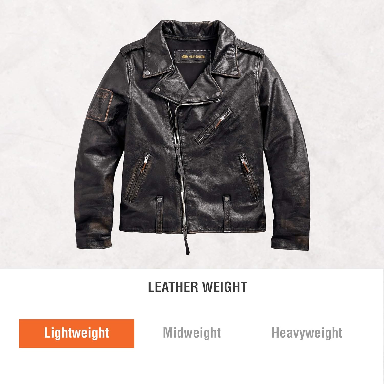 men's master distressed slim fit leather biker jacket
