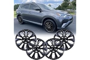 OPKOURE Universal 17 Inch Hub caps Wheel Covers for Cars, Set of 4 Fits Most Cars Hubcaps 17" Wheel Rim Cover Replacement Bla