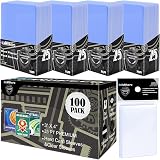 Mlikero 200 Card Sleeves 3x4 Inch Hard Plastic + 100 Clear for MTG Sports