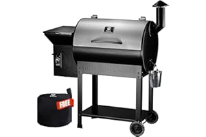 Z GRILLS 7002E Wood Pellet Grill & Electric Smoker BBQ Combo with Auto Temperature Control, Multifunctional 8 in 1 BBQ Grill,