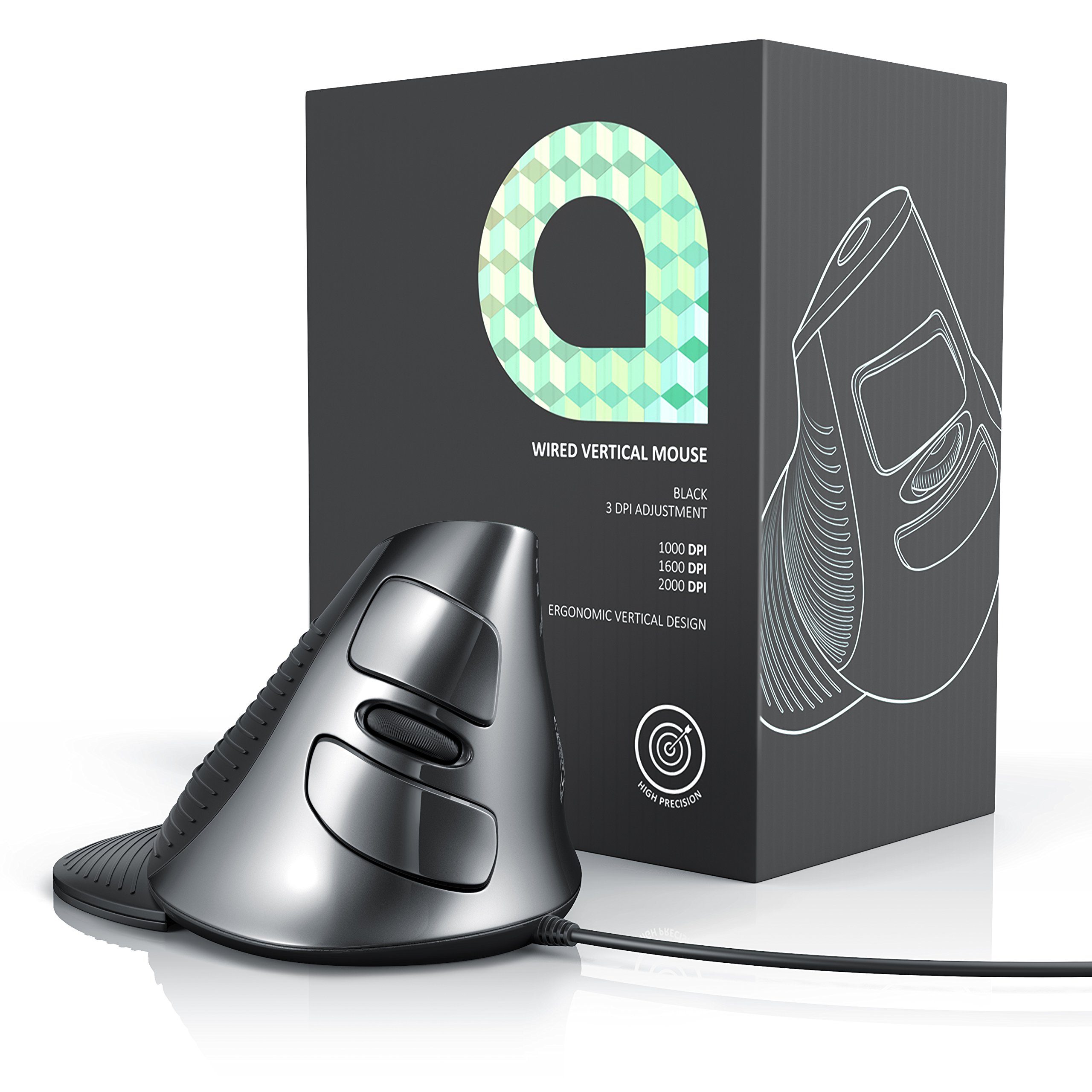 Aplic Optical Vertical Mouse Bionic Feel Volute Design ergonomic