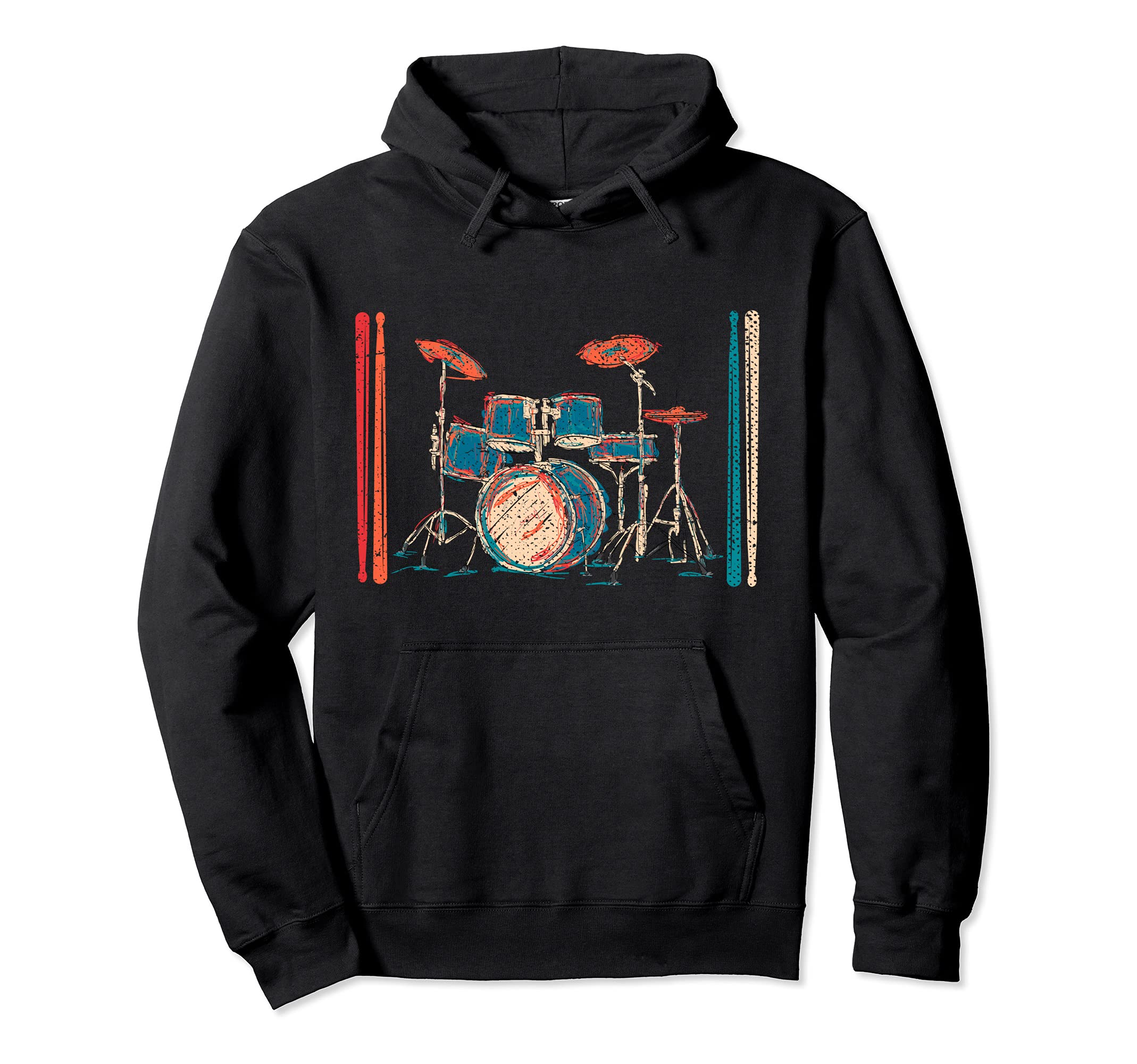 Drums Player Percussion Musical Instrument Drummer Drums Pullover Hoodie