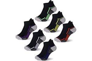 Boys Socks Kids Ankle Athletic Half Cushioned Low Cut Cotton Sport Socks 6 Pairs