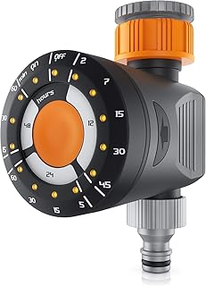 Brandson - Bewässerungscomputer - Bewässerungssteuerung – elektrisch – Bewässerungsprogramm – Dauer - Zyklus - Delay Funktion - intuitive Bedienung - Timer – inkl. Adapter auf 1/2“ Zoll