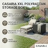 CASARIA Polyrattan Garden Cushion Storage Box 318L 75x75x70cm Waterproof Gas view 3