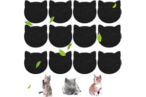 Solaradgy 12 Pack Cat Litter Box Filter, Universal Activated Charcoal Filter for Most Cat Litter Boxes and Pans, Stick On Activated Carbon Filter, Litter Robot Filter to Absorbe Odor