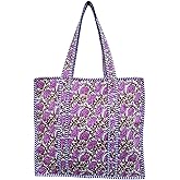 COTSILER Women Tote Bags Lightweight 18x16 Zipper Travel Bag Purse Cotton Shoulder Tote Bags For Shopping,Grocery,Beach Bag