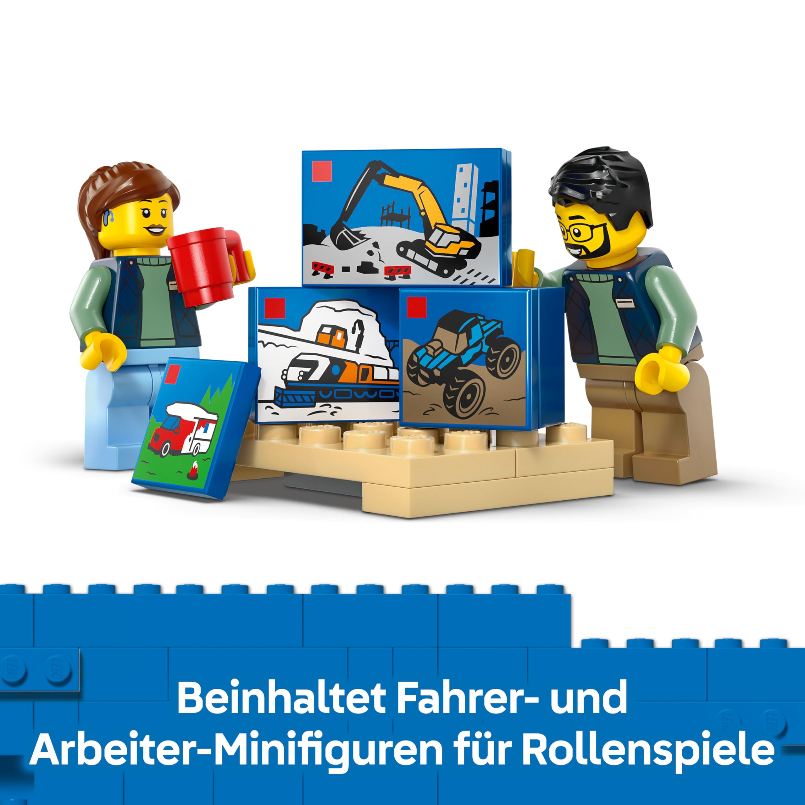 LEGO City: Der LEGO Lieferwagen - Modellbau mit 2 Minifiguren, Transportwagen und Zubehör - Geburtstagsgeschenk für Jungen ab 6 Jahren - 60500 6
