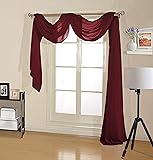 Decotex Premium Quality Sheer Voile Scarf Valance