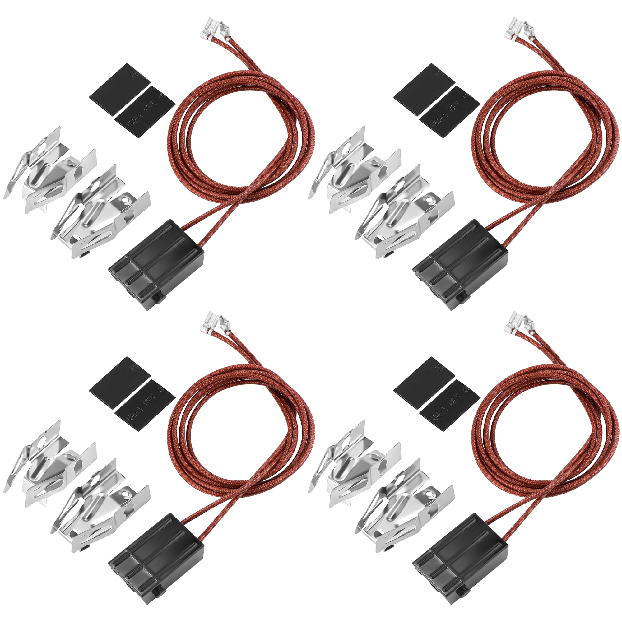 Photo 1 of WB17T10006 Terminal Block Kit/Range Surface Burner Plug Connector Element Kit Compatible for G-E Hot-Point Ken-More by MIFLUS,Pack of 4