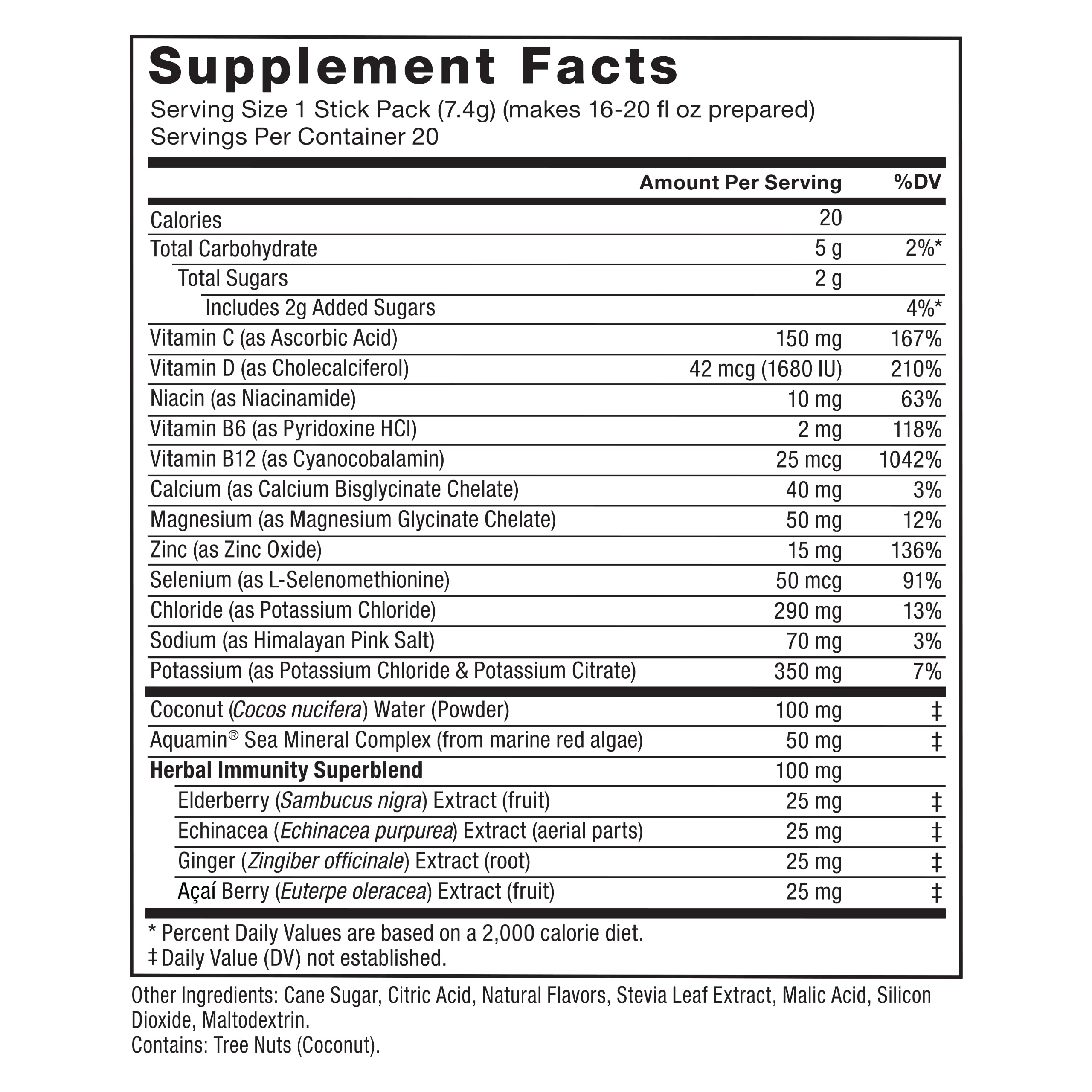 Force Factor Liquid Labs Immunity Electrolytes Powder & Immune Support Supplement,Hydration Packets with Immunity Vitamins,Electrolytes,Minerals,& Antioxidants,Fresh Citrus Flavor,20 Stick Packs
