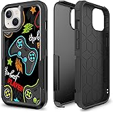 Candykisscase Case for iPhone 15, Gaming Controller Best Player Pattern Shock-Absorption Hard PC and Inner Silicone Hybrid Dual Layer Armor Defender Case for Apple iPhone 15 6.1"