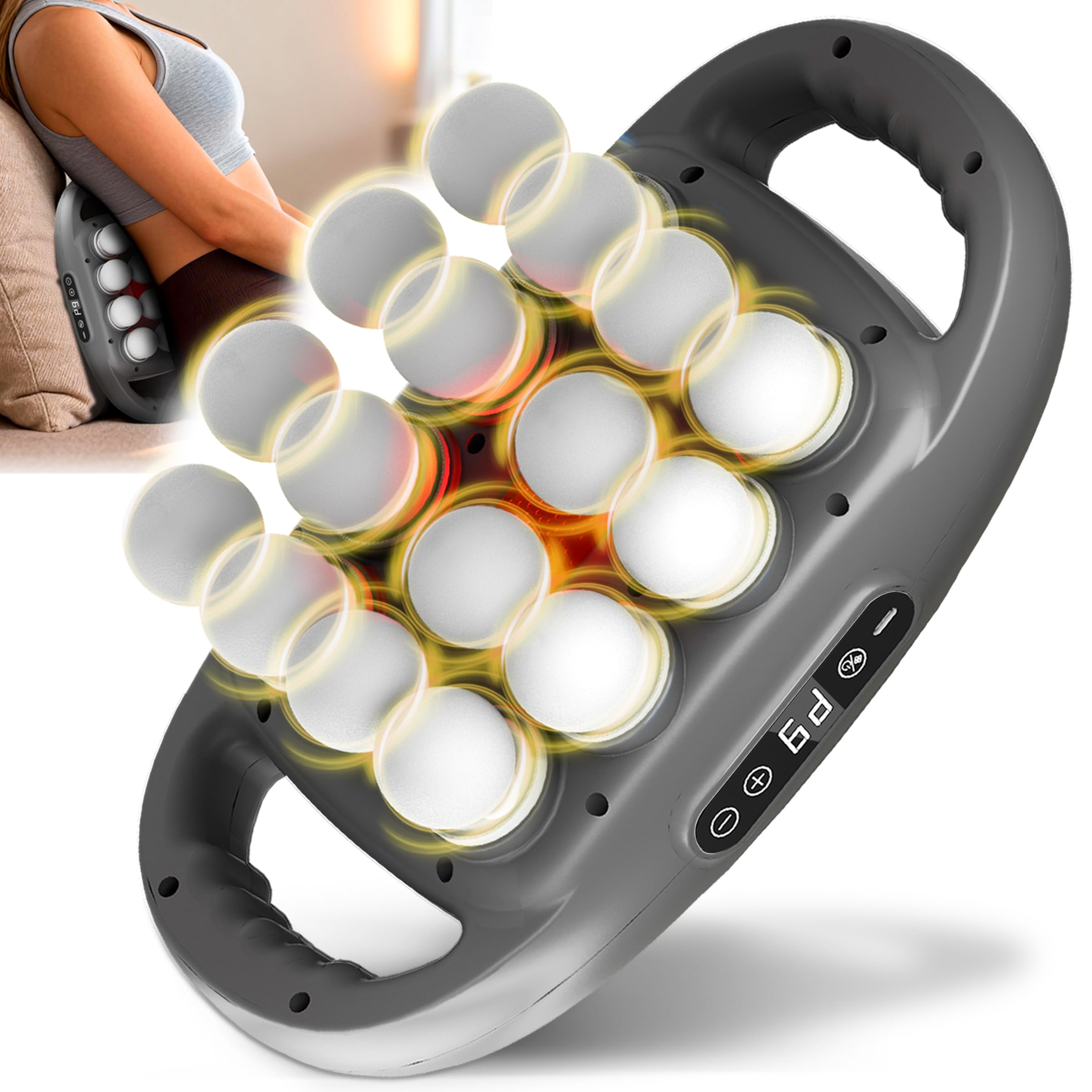 Photo 1 of ***FOR PARTS ONLY /NON-FUNCTIONAL ( WONT HOLD CHARGE ) **** Binxalin 16 Head Massage Gun Deep Tissue, Percussion Massager for Muscle Relief, 2000mAh Capacity Battery, 9 Speeds & 9 Intensities Muscle Massage Gun for Shoulders, Waist, Back