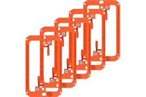 BWP Low Voltage Mounting Bracket 1 Gang, 5 Pack for Single Gang Wall Plate, Telephone Wires, Network Cables, HDMI, Coaxial, Speaker Cables - Low Voltage Box Cable Wall Plate Bracket, Mud Ring