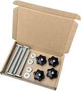 DDHOMIN 4 pcs M8 T-Track Kit with Bolts Knobs Washers woodworking view 4