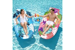 SEETOHOME 2 Pack Inflatable Pool Lounger Float Heavy Duty