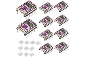10PCS 8825 Stepper Motor Driver Module, Aideepen 8825 Module A4988 for 3D Printer Ramps 1.4 StepStick+Heat Sink