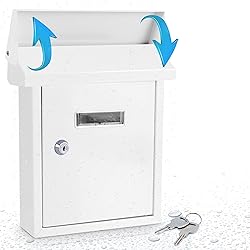 Serenelife Weatherproof Wall Mount Locking Mailbox