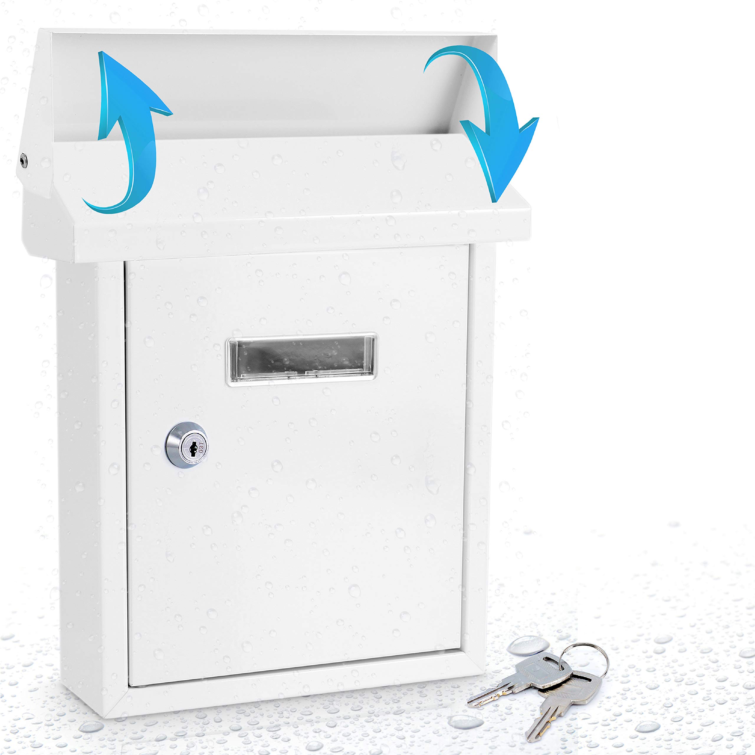 Serenelife Weatherproof Wall Mount Locking Mailbox