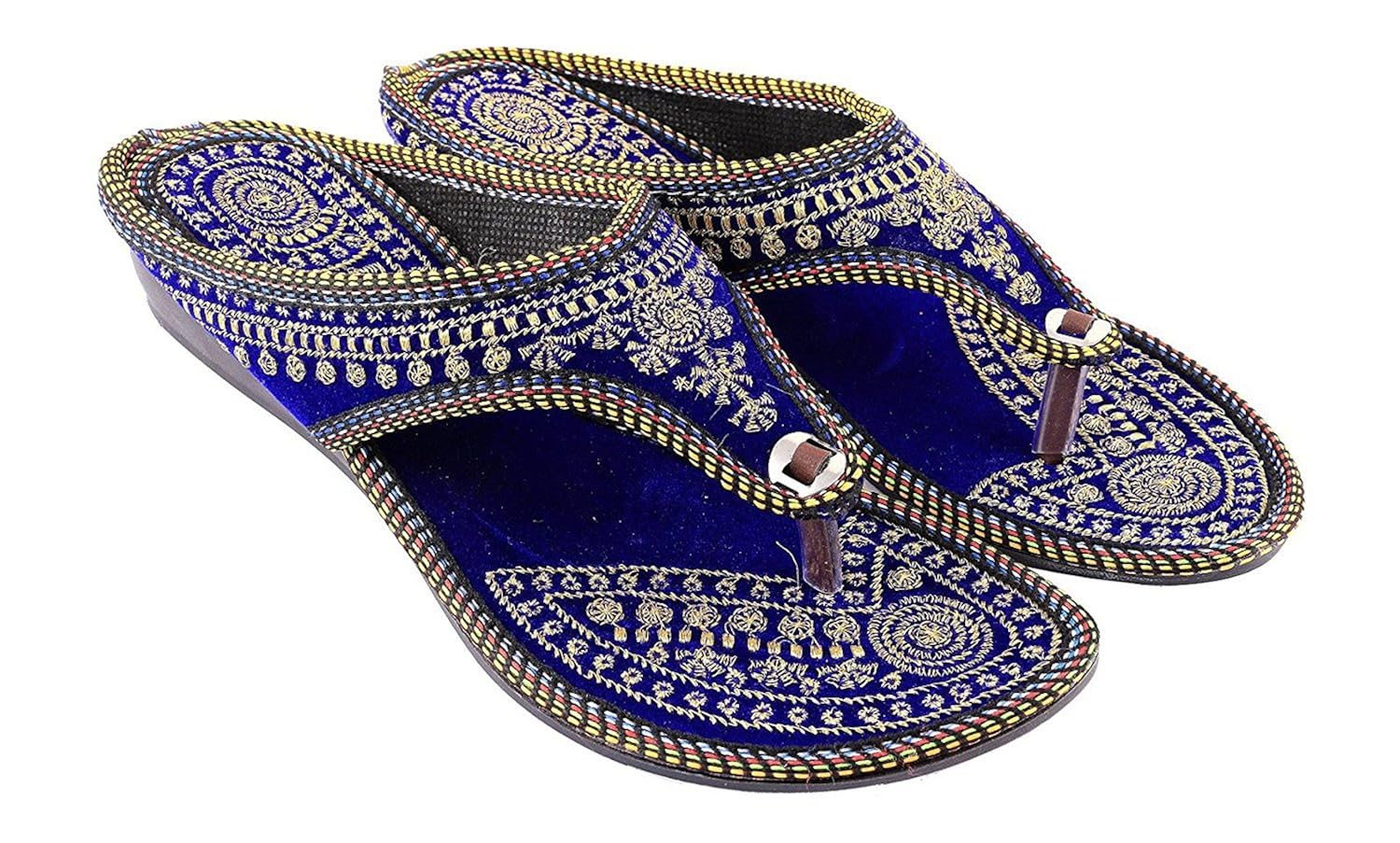 red choice collection women's velvet indian ethnic footwear