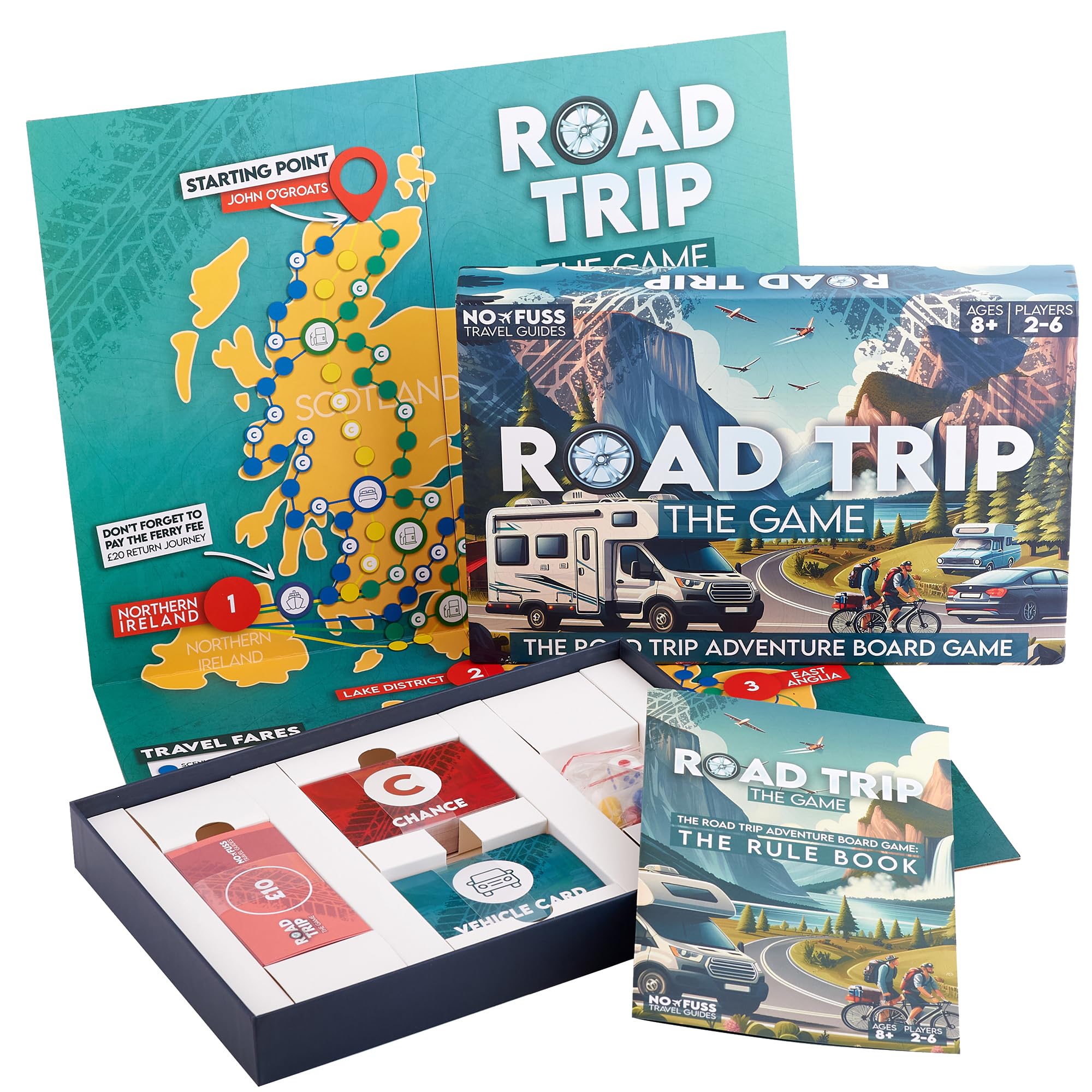 Road Trip The Game - The Exhilarating & Hilarious Board Game for Family & Friends | Adults, Teens & Kids | 2-6 Players
