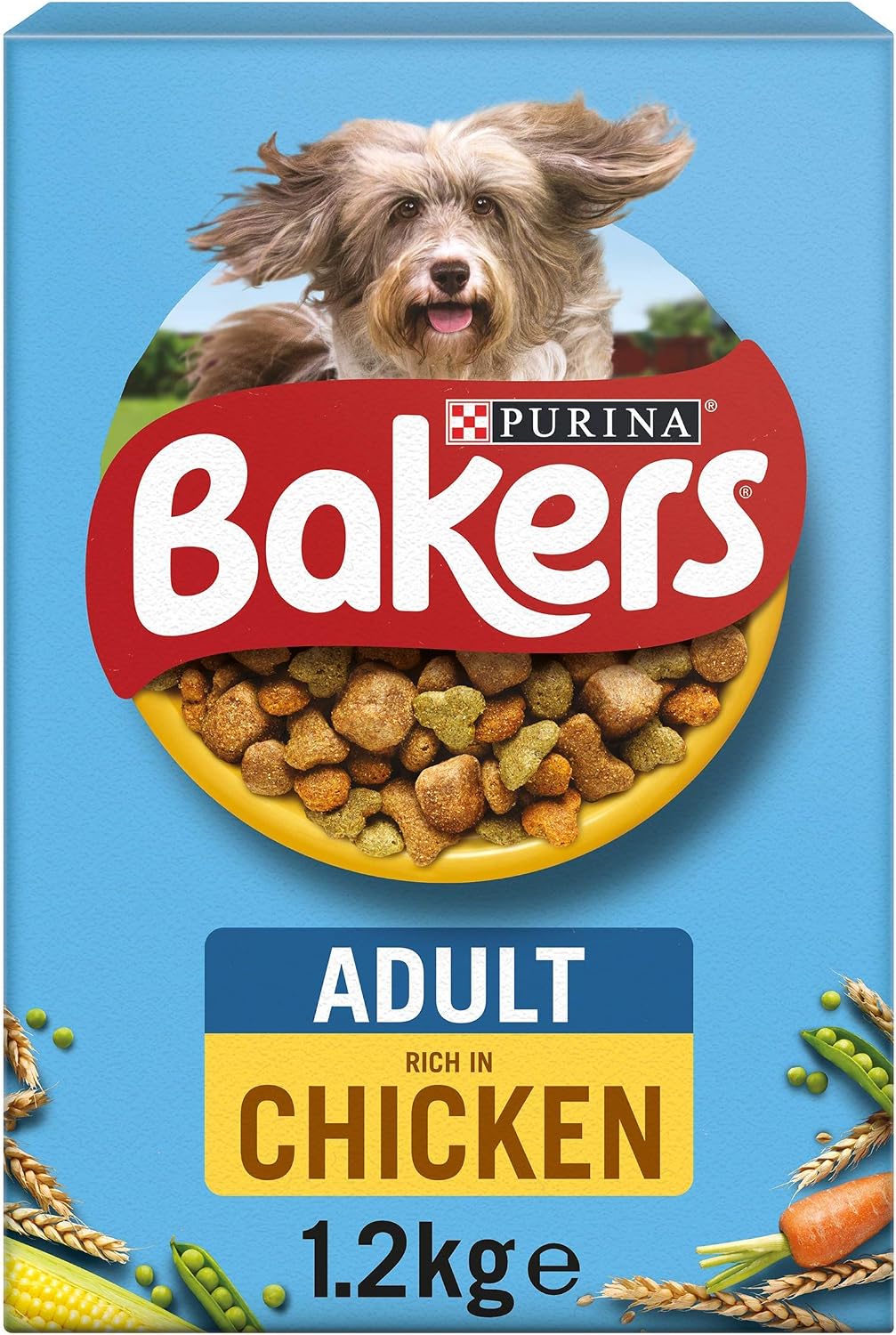 Bakers Dry Dog Food Chicken and Veg 1.2kg, 1.2 kg (Pack of 1)