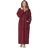 Arus Women's Hooded Classic Bathrobe Turkish Cotton Robe with Full Length Options