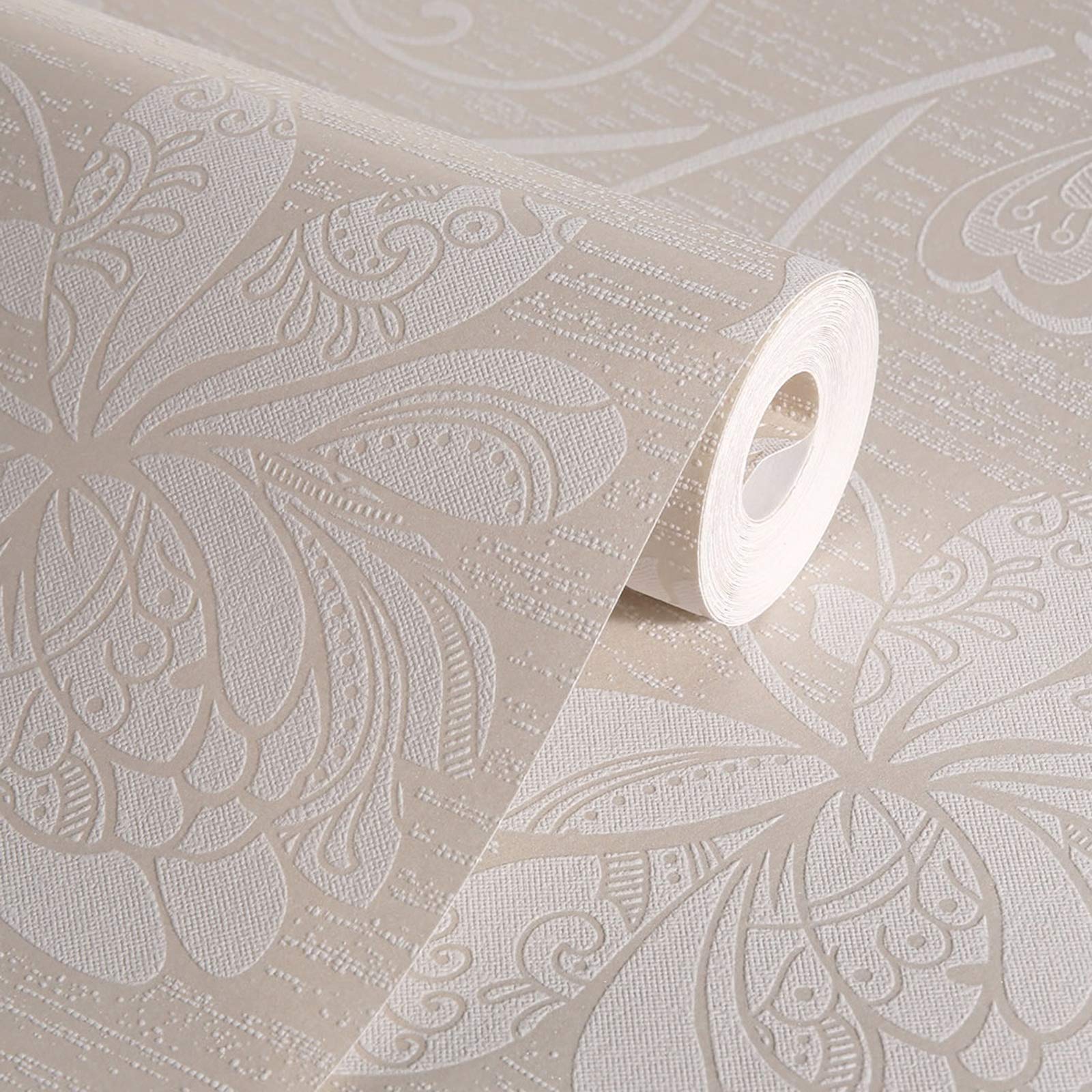 jeerbly Non-Woven Wallpaper Modern Iris Japonica Flower Pattern Wallpaper Home Decor Wallpaper for Home Living Room Bedroom Indoor and TV Background Decoration