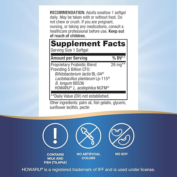 NATURE’S WAY PROBIOTIC PEARLS MAX POTENCY, 5 BILLION ACTIVE CULTURES, 30 SOFTGELS