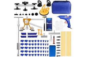 ZEUSFIRE 97PCS Dent Puller Kit, Paintless Dent Removal Kit with T-bar Dent Puller, Golden Lifter, Bridge Puller, Dent Repair Kit for Car Dent Repair, Hail Damage Refrigerator Door Ding Repair