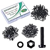 Pzsmocn 300 Pieces/100 Sets M3*15 mm Plastic Black