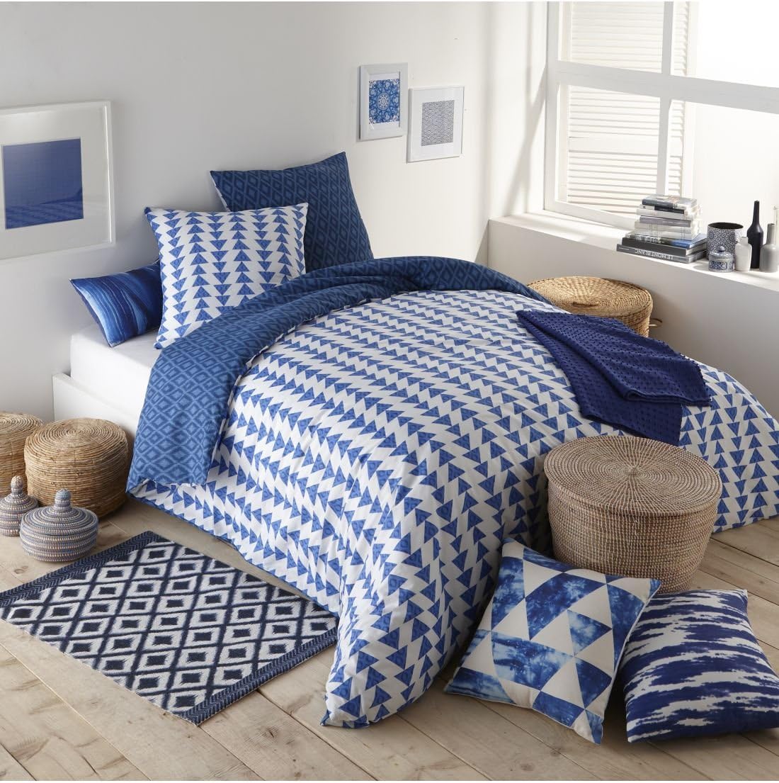 Tie Dye – 100% Cotton 57 Thread Count Duvet Cover Set Cotton 140x200 cm, 240x260 cm 40 ° and Separate Wash Iron. Decoration, 240x260cm