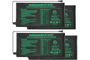 Bestio Seedling Heat Mat 4 Pack,10" x 20.75" Waterproof IP68 Plant Heating Mat Obtained UL and MET Certified Heat Mat,Germina