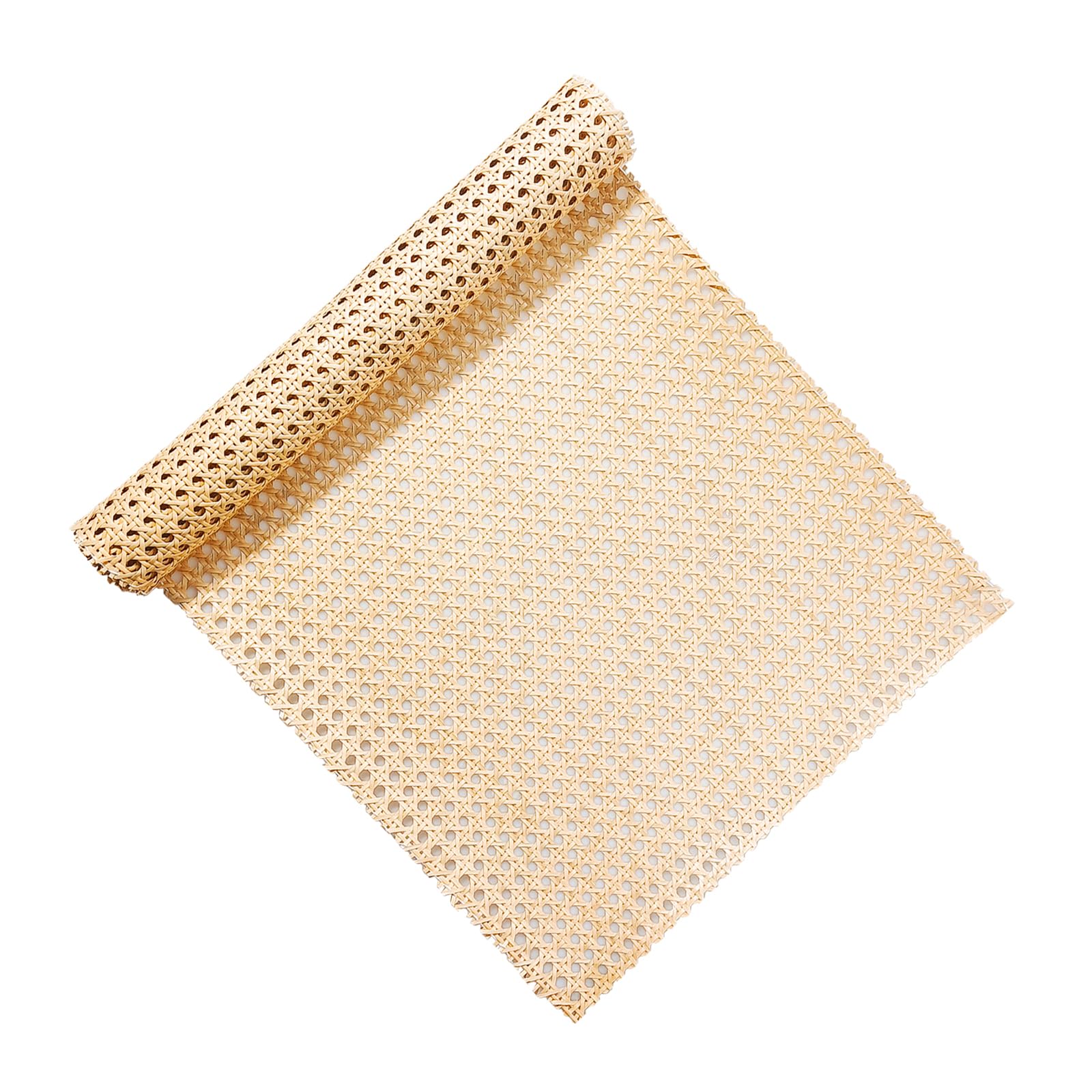 selliner 1 Roll Caning Material,6.6ft x 15.8inch PE Plastic Rattan Cane Webbing Roll for Caning Projects Mesh Rattan for Furniture Chair Cabinet Ceiling