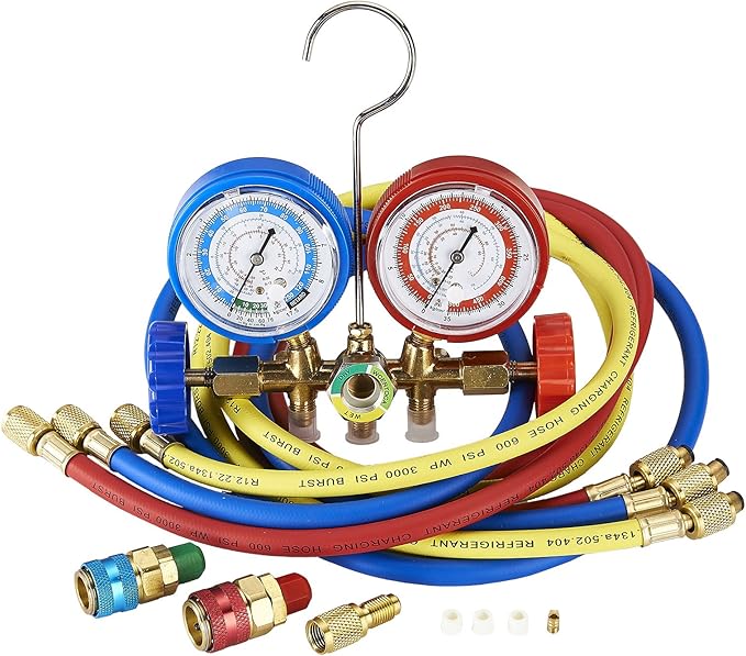 Orion Motor Tech Professional AC Diagnostic Manifold Gauge Set for R12