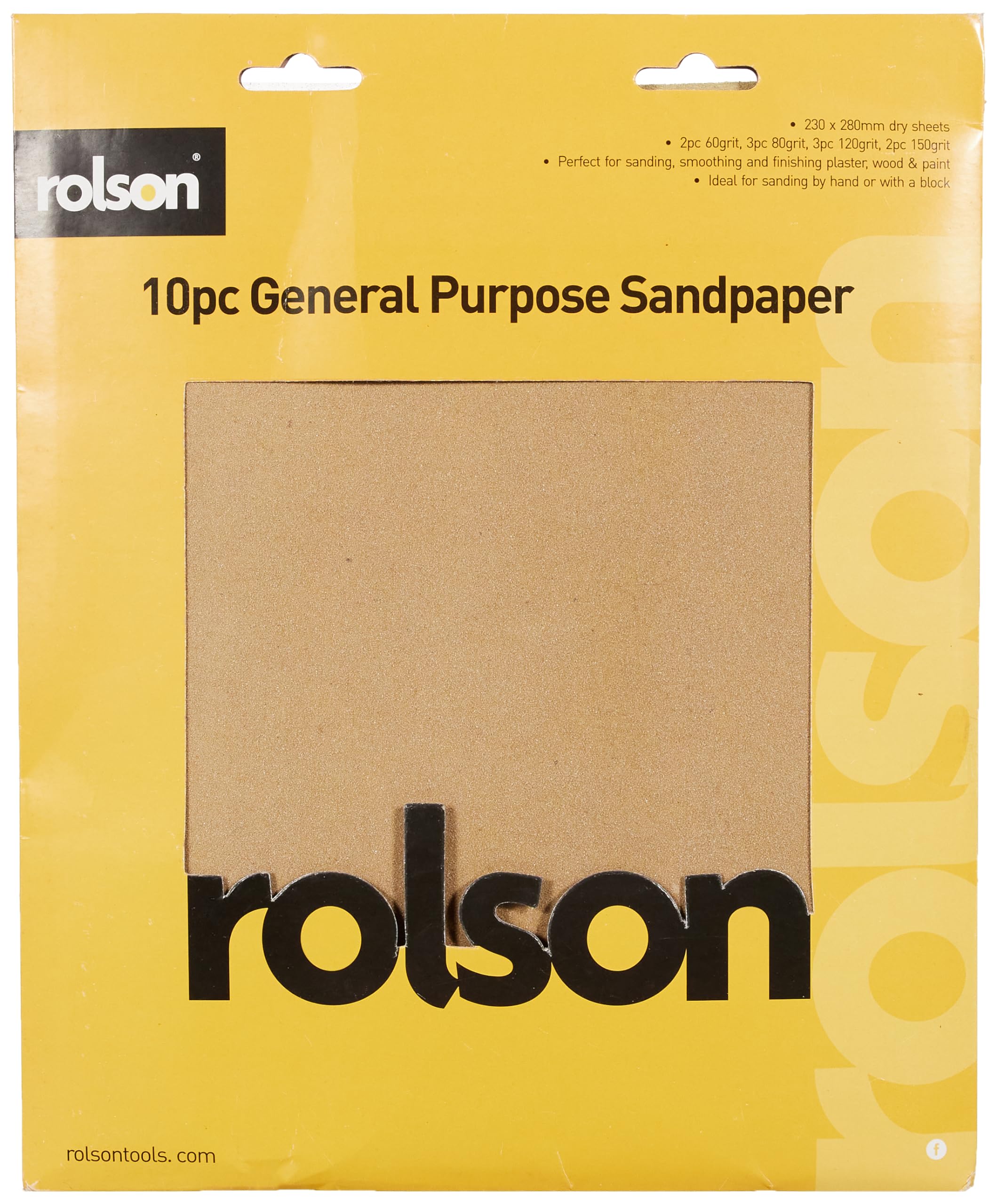 Rolson 24509 10 pc 230 x 280 mm Sandpaper Sheets