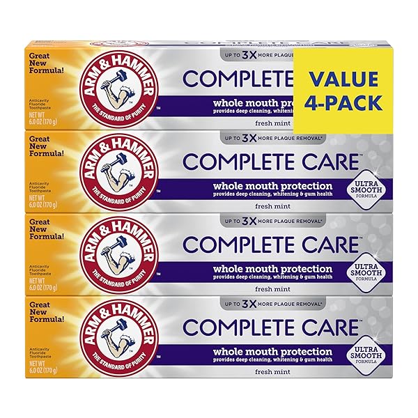 ARM & HAMMER COMPLETE CARE TOOTHPASTE, FRESH MINT FLAVOR, WHOLE MOUTH PROTECTION, 6.0OZ (4-PACK)