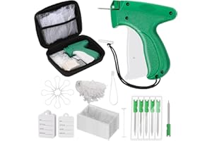 LIFEISLUCK 1314Pcs Tagging Gun for Clothing, Garment Tag Gun with 1008 Pcs White Barb Fasteners 6 Needles Price Tagging Gun for Retail Tag Attacher Gun for Store Warehouse Garage Yard Sale Clothes Tagger Gun