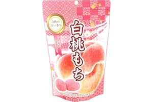 Mochi White Peach Traditional Japanese Rice Cakes, 130g, Soft Chewy Wagashi Sweets Estala