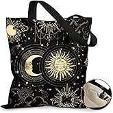 Miss Adola Cute Canvas Tote Bag for Women - with Magnetic Buckle and Zipper Inner Pocket for Girls Aesthetic Cotton Tote Bags