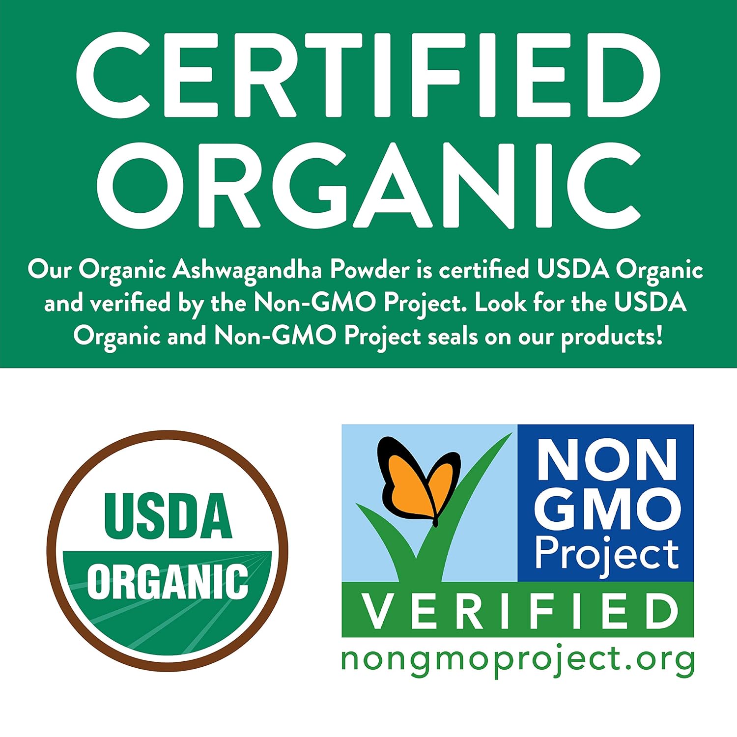 Organic Ashwagandha Root Powder | 8oz Resealable Kraft Bag | 100% Raw from India | by FGO: Health & Personal Care