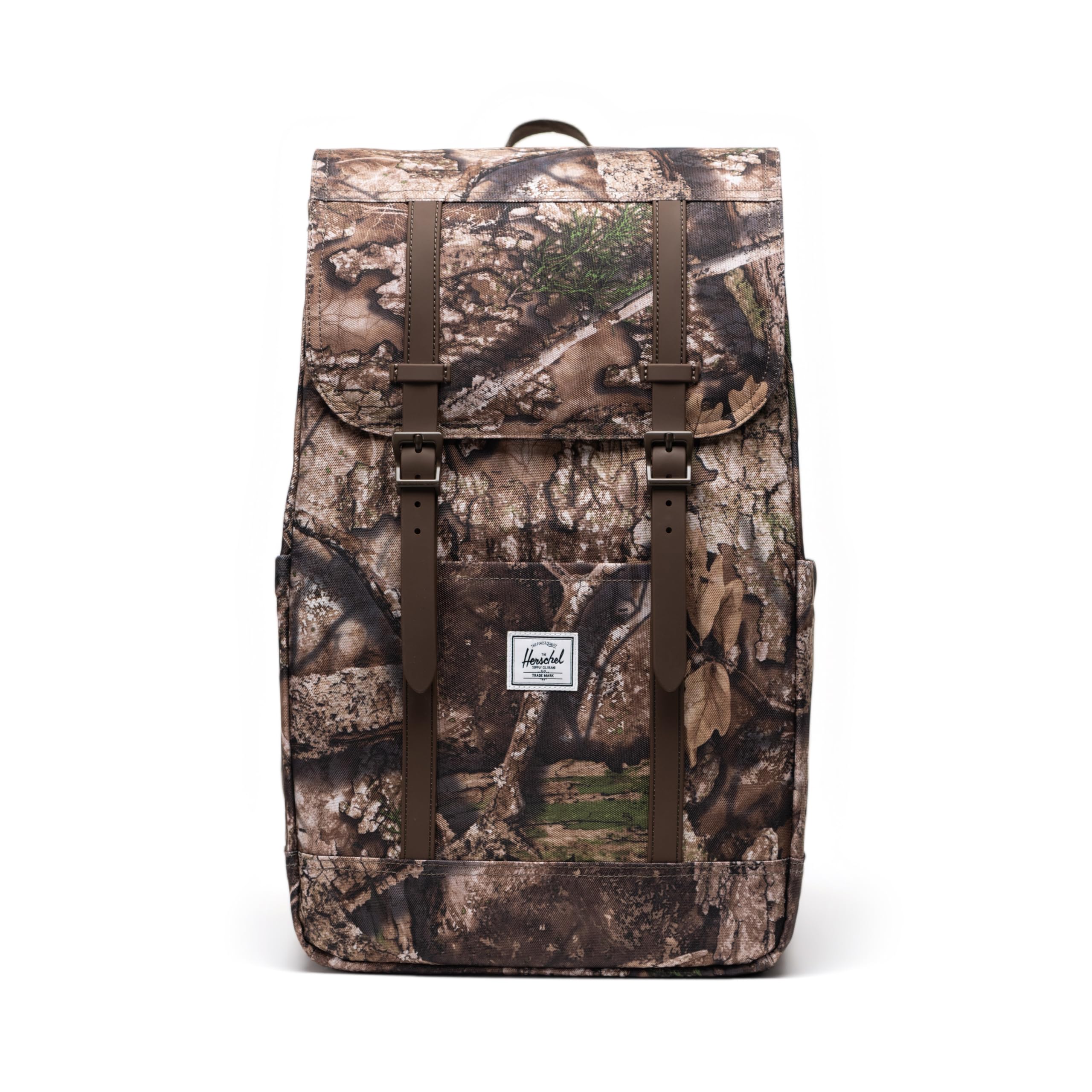 Herschel Supply Co. Unisex Retreat Backpack for School - Fits 13/14" Laptop - 100% Recycled Polyester - Padded Straps & Dual Water Bottle Pockets, Realtree APX Camo Image